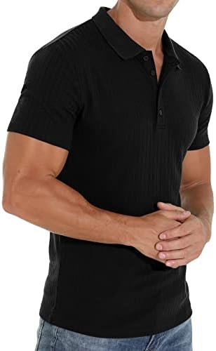 Askdeer masculino masculino masculino clássico Camisetas casuais esticadas e magras
