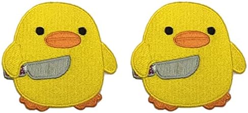 2 PCs Chick com faca, a paz nunca foi uma opção, um patch de meme engraçado e engraçado - Ferro Onsew ON - Aplique fofo para jaquetas,