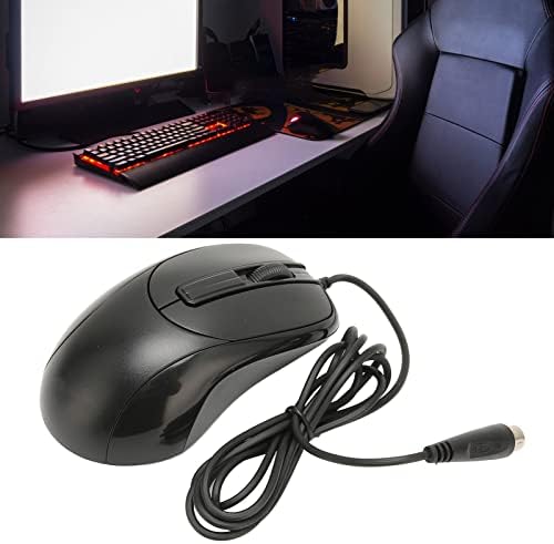 HEYZOKI COMPUTADOR PS2 Mouse óptico com fio, camundongos de alta precisão ergonômicos de alta precisão com o computador de mesa de