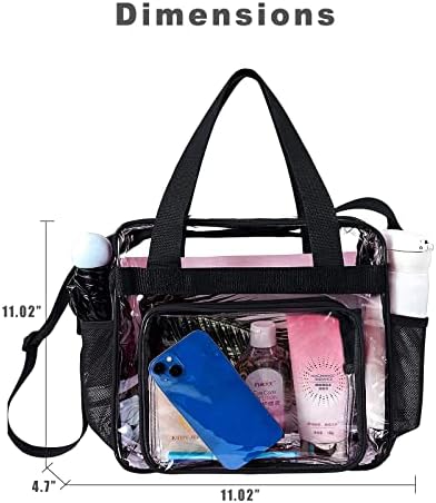 Bagail Clear Bags Stadium aprovado pela sacola transparente com zíper para o fechamento de ombro do Mensageiro Crossbody