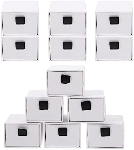 Sewacc 12pcs gaveta de papelão caixas de jóias caixas de papel grossa a granel para relógios de broche anéis Brincos
