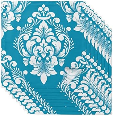 Jahh Vintage Damask Padrão Sky Blue Cloth Guardine