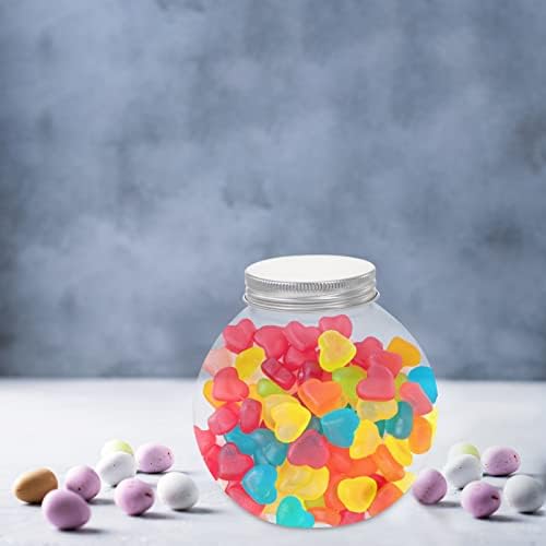 Jarros de doces ipetboom com tampas: 5pcs frascos de doces de plástico para cocô de buffet buffet de buffet para