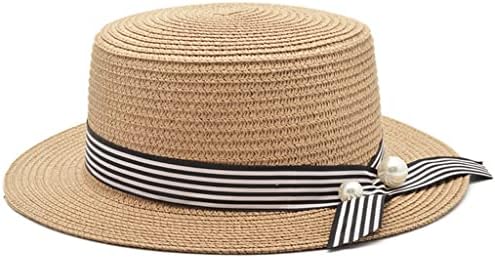 Adquirir lady sun taps fita redond redond top palha de praia chapéu panamá chapéu de verão para mulheres chapéu de palha