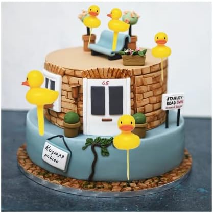 Cupcakes de pato de pato amarelo Pato escolhe as decorações do topper do bolo