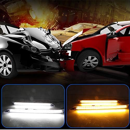 LED DRL Light Dual Color para Toyota RAV4 2019-2020 Lâmpada de nevoeiro Luzes automotivas Decorativa Acessórios externos Modelo B 1 par