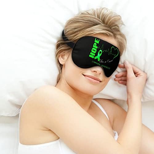 Linfoma Câncer Consciência Máscaras do sono Tampa de olho Blackout Com Strap Elasta Ajustável Catilidária para homens Men Yoga Viagem Nap uma soneca