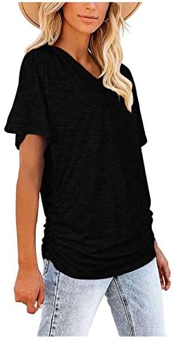 Camisas casuais de manga curta para mulheres, mulher, camiseta sólida casual solto tops tees tops para mulheres