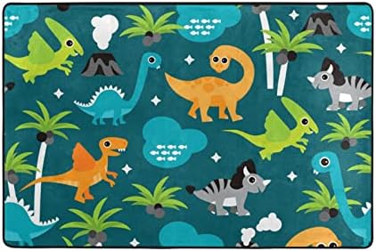 Grande tapete de área macia dinossauros de palmeira dinossauros de animais playmat tapete tapete para crianças quarto quarto
