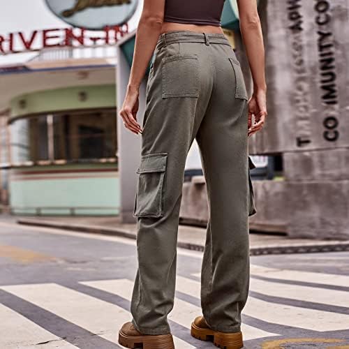 Moda Casual Moda Casual Coloque Calça de Cargo larga Pontas de calças casuais calças para mulheres trepadeiras de treino para