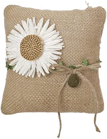 Eyhlkm Cerimônia de casamento Pillow Flower cesto cesta de linho vintage pérola cesta de flores armazenamento para