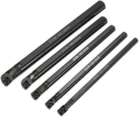 Fincos 5pcs/conjunto de barras de perfuração Tunring Tool Sclcr 6 7 8 10 12mm com 5pcs ccmt0602 Inserir 95 graus