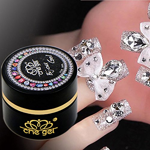 Decorações de imersão Jóias LED Che Art Adesive Glue Gel pregue as gemas 6g unhas exóticas