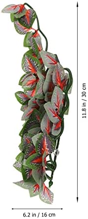 IPETBOOM 3 PCs Plantas de répteis artificiais folhas terrários realistas de videiras penduradas plantas de terrário decors para eremita caranguejo lagarto lagarto Acessórios de terrário de cobra