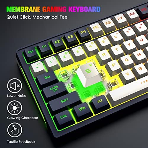 Combinador de teclado e mouse com RGB com RGB com vários arco-íris LED LED LIGO DE BENÇÃO ERGONICO 96KEY Layout 26Key