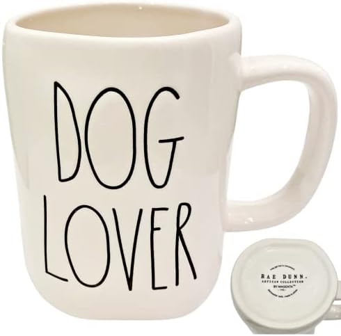 Amante de cães caneca de café cerâmica finamente envidraçada inscrita: amante de cães | Ótimo presente de Natal!