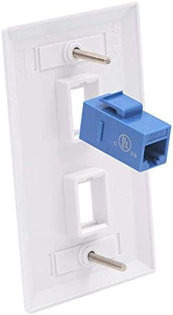 VCE 10-Pack 1 Porta Keystone Wall Placas Pacote com CAT6 RJ45 PACKSTONGONSTONE