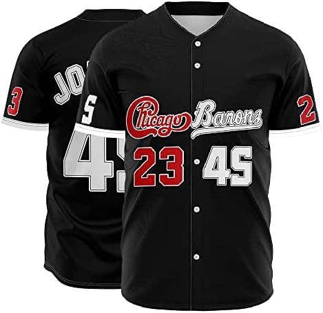 Crozom 45 e 23 Barons Baseball Jersey Men Hip Hop 90s Camisas costuradas fãs Presente de roupas