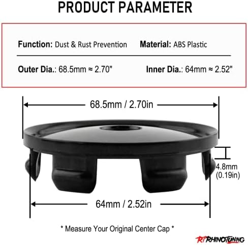 Para Oz M653, Honda Wheel Hub Centro Centro preto Base 4pcs 68,5mm para M653 Superturismo-LM PCD 5-120 68,5mm/64mm