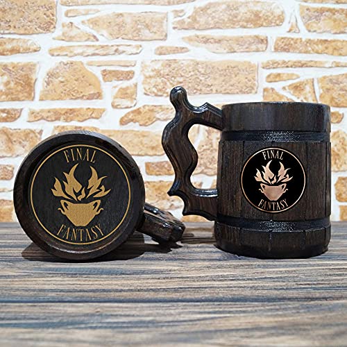 Thaumaturge Beer Stein, FF XIV Classes Caneca de cerveja, presente de jogador de madeira, caça de cerveja personalizada, tanques,