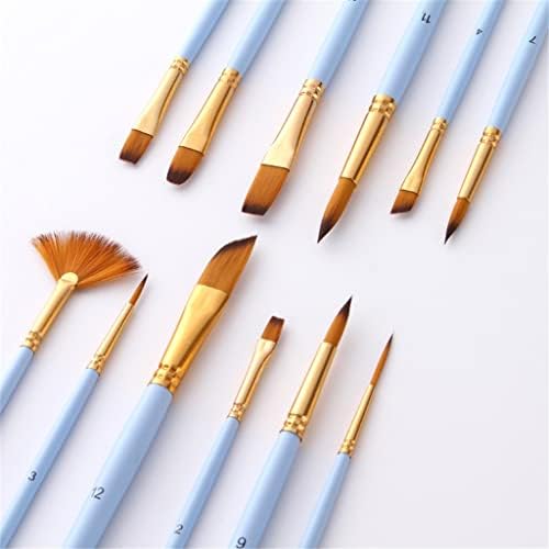 Trexd Art Supplies 12 Aquarela Nylon Brush Gouache Painting Linha Linha de gancho de caneta pintura a óleo de caneta de acrílico
