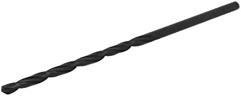 Novo LON0167 5.5mmx160mm HSS apresentou flautas duplas em linha reta eficácia e eficácia Free Twist Drill Drill Bit Tool Black