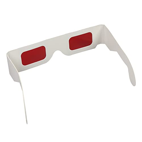 OTHMRO 20PCS RED-RED 3D Óculos Carboard Quadro de resina branca Lente 3D filmes-ex-ex-ex-atualizando óculos de exibição de óculos de visualização para anaglyph filmes de filmes de filme