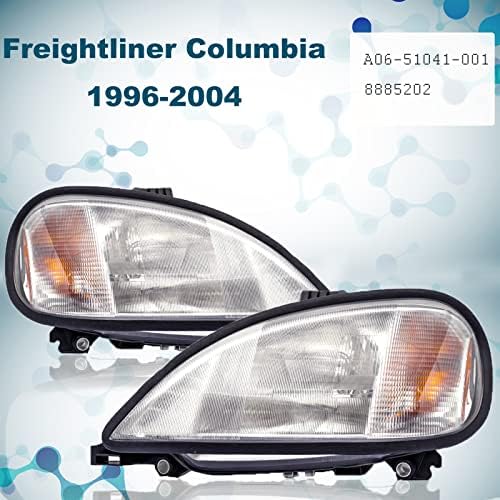 High Soar Truck Feltlight Repolding Headlamp Montagem 1 par de Fits para Freightliner Columbia 1996-2017, lado do motorista e passageiro