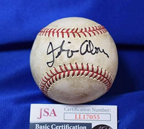 O jogo de autógrafos Felipe Alou JSA CoA usou a Major League OML assinada com beisebol - jogo MLB usado Baseballs