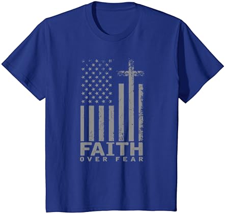 America Orgulho dos EUA Faith Over Fear T-shirt de oração