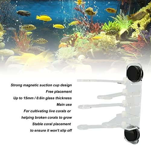 PSSOPP Aquarium Coral Racks Solder, 5 Rack de modelo de árvore de garra com forte copo de sucção para tanques de peixes