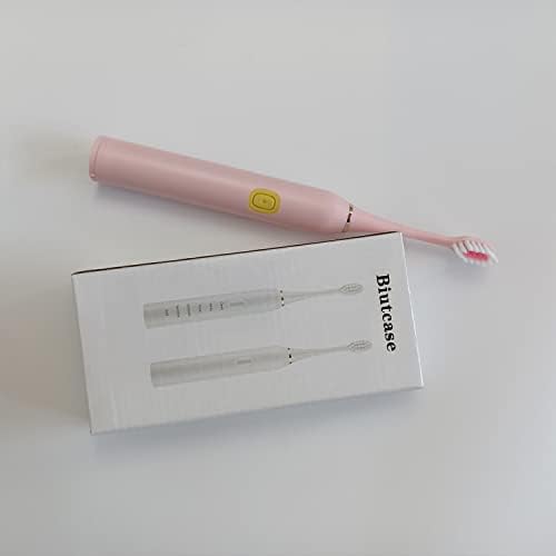 Escovas de dentes biutcase-elétricas, escova de dentes elétrica sônica recarregável, rosa