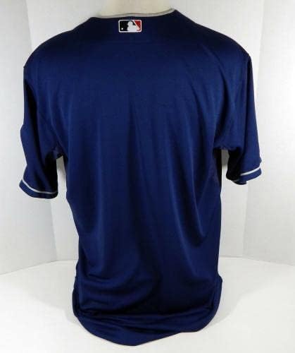 Cleveland Indians Blank Jogo emitido na Marinha Jersey 50 DP06597 - Jogo usou camisas da MLB usadas