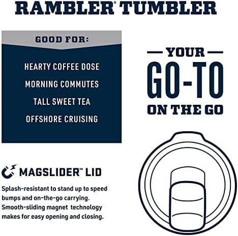 Yeti Rambler 20 oz de aço inoxidável a vácuo copo isolado com tampa Magslider