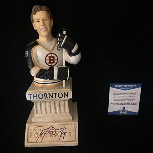 Joe Thornton assinou os Bruins Upper Deck Classic Retratos estátua Beckett Coa - Figuras autografadas da NHL