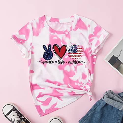 EUA Patriótica Americana Bandeira para Homens Mulheres Crianças Meninas Meninas US T-shirt Knot Late Tie Top Top Festival