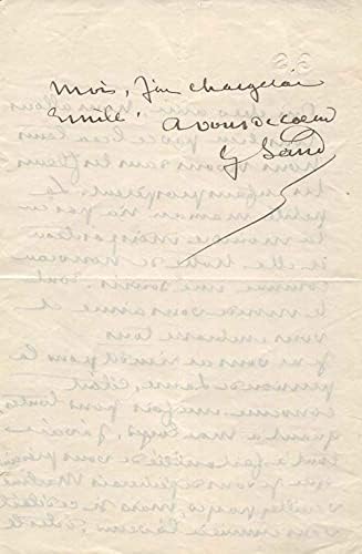 Romancista George Sand Autograph Letra assinada