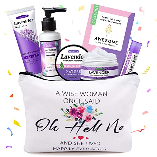 Presentes de aniversário para mulheres Presentes de apreciação de professores Presentes do dia das mães Tamanho da viagem Kit Kit de viagem Essentials For Women Self Self -Cheed Gifts Para melhores amigos, mãe, professora, avó Lavanda Presentes para ela