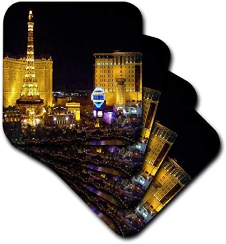 3drose Las Vegas - Coasters macios, conjunto de 8