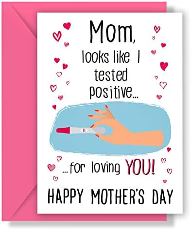 Cartão Loveinside Greeting para a mãe mostrar amor, lindo cartão do dia das mães com envelope - 6 x 8 polegadas - Design positivo