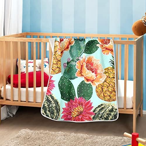 MCHiver Floral Summer Tropical Pineapple Baby Cobertors para meninas meninos recebendo cobertores menina menina cobertor