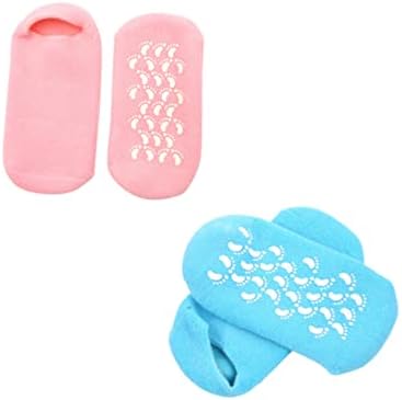 FOMIYES 2 pares meias de barco meias de spa meias para os pés de meias hidratantes meias de meias de primavera quente meias de meias de peges