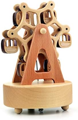 Binkegg Play [noite silenciosa] Caixa de madeira com roda de madeira com movimento musical Sankyo
