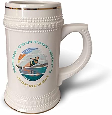 3drose Duxbury Beach, Plymouth County, Massachusetts Viagem de verão ... - 22oz de caneca de Stein