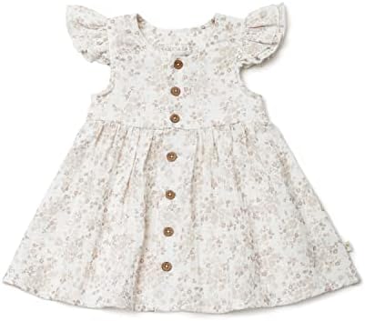Mankemake Organics Organic Cotton Baby Dress Dress Girls Flutter Dress Dress Dress Muslin Summer Twirly vestido