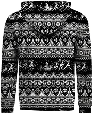 UNISSEX 3D Feia Sweatshirt de Natal para Mulheres Homens Kangaroo Pocket Capuzes estampei