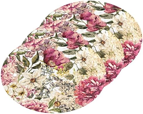 Kigai Flowers vintage esponjas de celulose 3 pacote, esponja de cozinha para serviço pesado, bagunças difíceis limpas sem arranhar a cozinha de esponjas