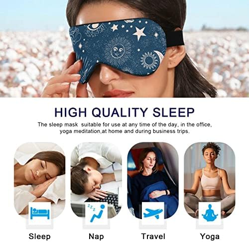 Foliosa máscara do sono Alquimia Celestial Print, esfera respirável e confortável para dormir ponderado para mulheres homem com cinta