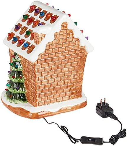 Sr. Christmas Nostálgico Gingerbread House Christmas Décor, 12 polegadas, Brown