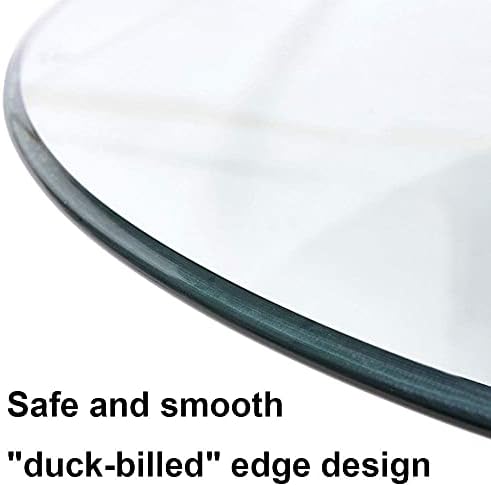 LIXFDJ Durável vidro temperado preguiçoso Susan tira, bandeja de porção rotativa de mesa, transparente, anti-colisão, 31/35/39 ″ // 68
